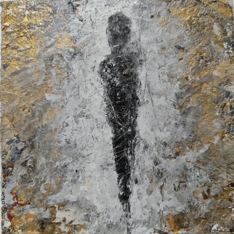 Gemälde Le silence von Rocco Sophie | Gemälde Art brut Acryl Collage Sand