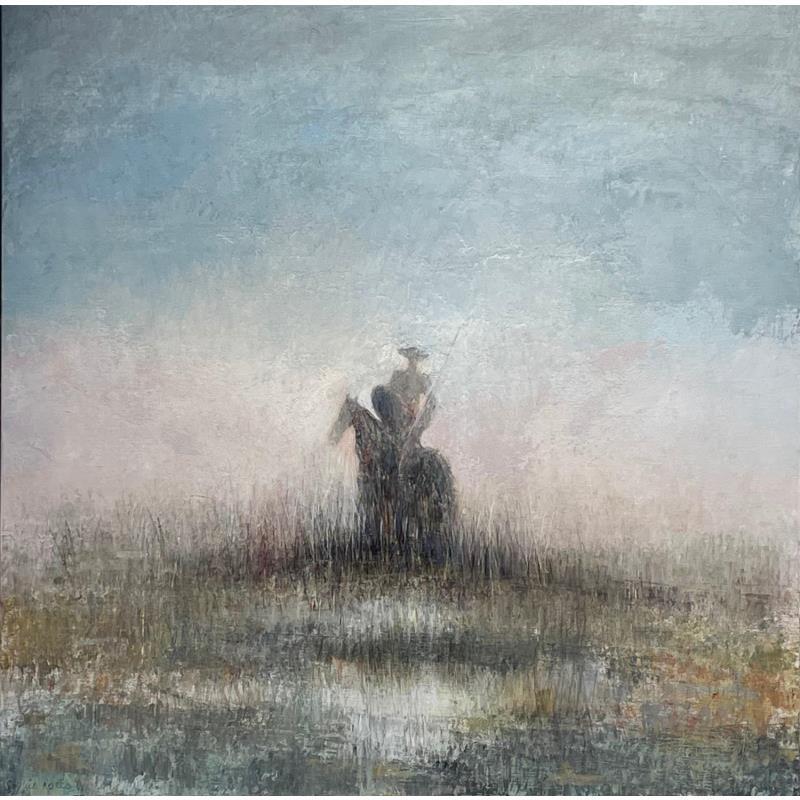Painting Don Quichotte by Rocco Sophie | Painting Raw art Acrylic, Gluing, Sand