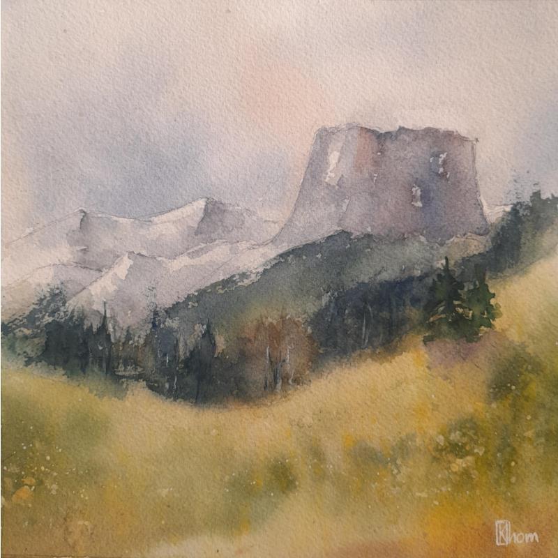 Painting Vercors by Lida Khomykova | Painting Figurative Watercolor