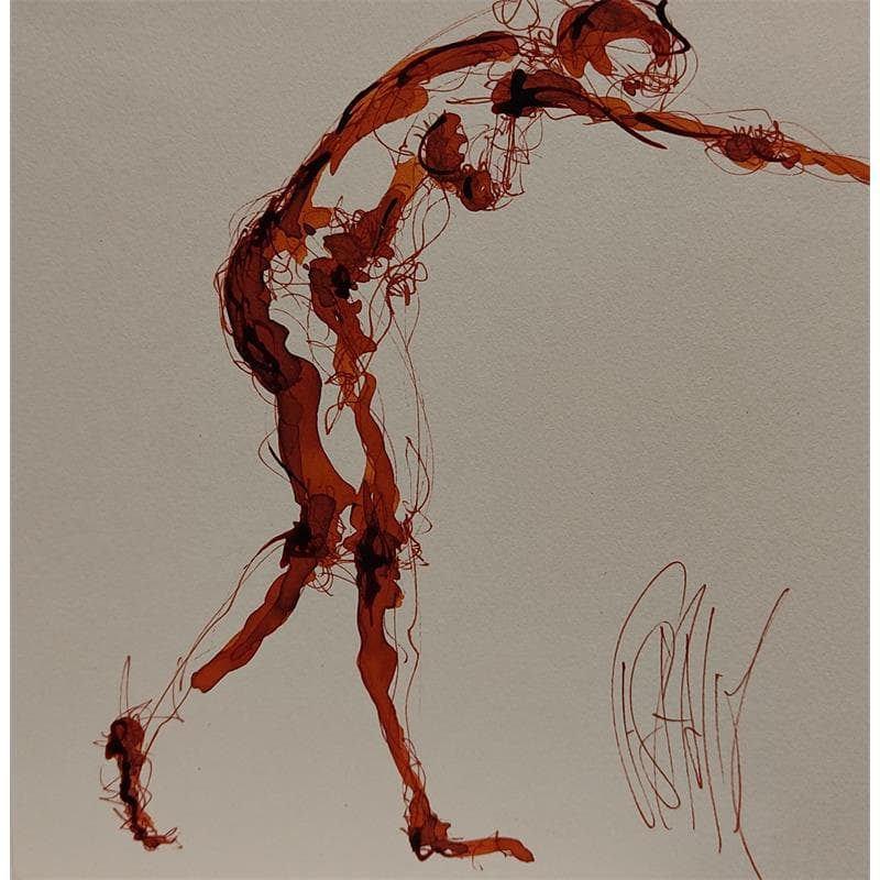 Painting Andréa by Sahuc François | Painting Figurative Mixed Nude