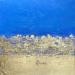 Painting Blue paradise by Dravet Brigitte | Painting Abstract Marine Minimalist Acrylic