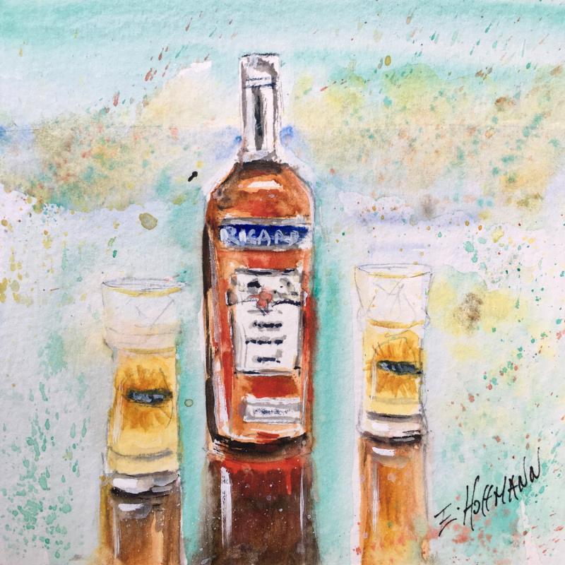 Gemälde F1 Duo de Ricard von Hoffmann Elisabeth | Gemälde Figurativ Aquarell Alltagsszenen, Stillleben