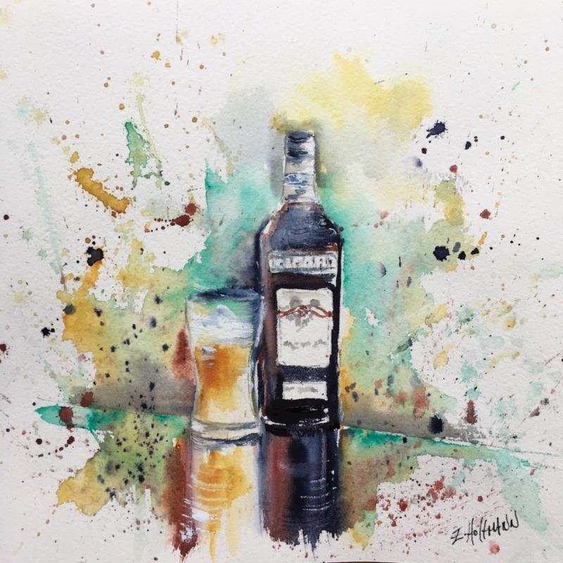 Painting Un Ricard ?  by Hoffmann Elisabeth | Painting Figurative Watercolor Life style, Pop icons, Still-life