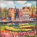 Peinture Les premières tulipes  par Dontu Grigore | Tableau Figuratif Urbain Huile