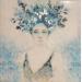 Peinture Azulada III par Bofill Laura | Tableau Figuratif Portraits Bois Acrylique Résine
