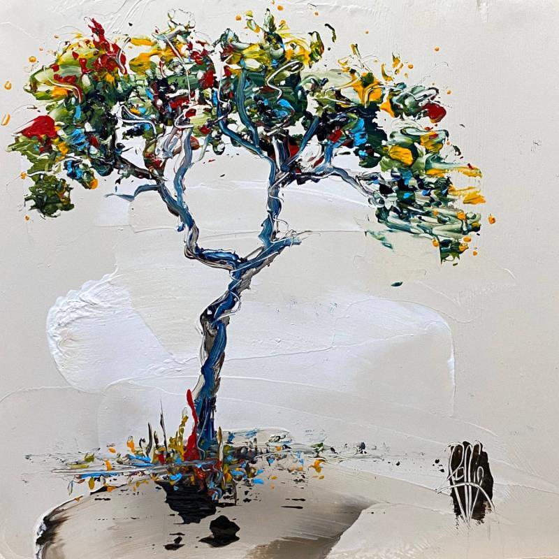 Painting L'arbre à souvenir by Raffin Christian | Painting Figurative Oil Landscapes, Pop icons