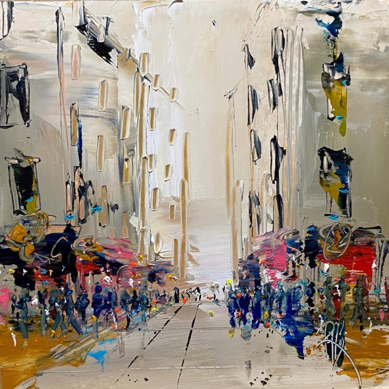 Painting Rue animée by Raffin Christian | Painting Figurative Oil Pop icons, Urban