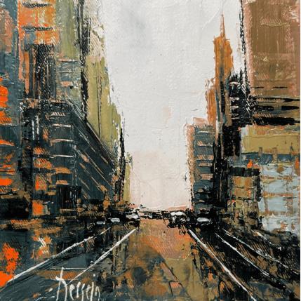 Painting Evening in NY by Dessein Pierre | Painting Figurative Oil
