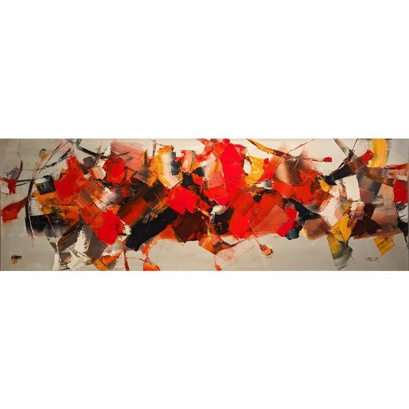 Painting Boisterous dialogues by Virgis | Painting Abstract Oil Minimalist
