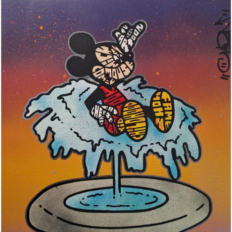 Painting Mickey Fountain by Cmon | Painting Pop-art Pop icons