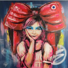 Painting Ma petite Alsacienne, Blue street by Sufyr | Painting Street art Graffiti, Posca