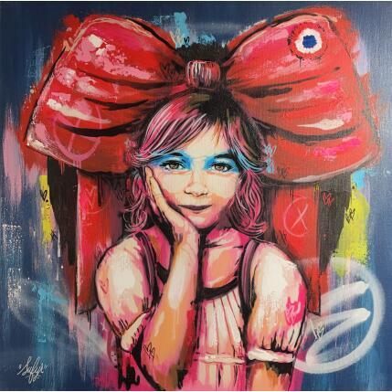 Painting Ma petite Alsacienne, Blue street by Sufyr | Painting Street art Graffiti, Posca