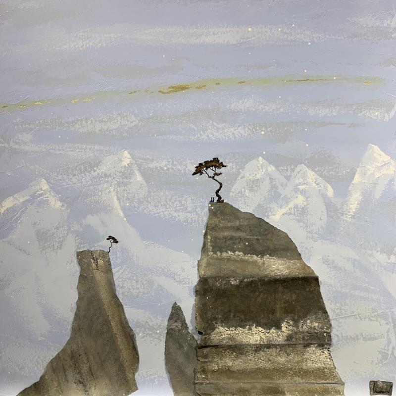 Gemälde N° 4934 A la croisée des vents von Lemonnier  | Gemälde Materialismus Landschaften Acryl Zinc