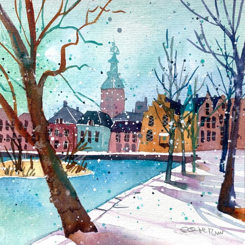 Painting NO.  23206  THE HAGUE  HOFVIJVER by Thurnherr Edith | Painting Subject matter Watercolor Urban