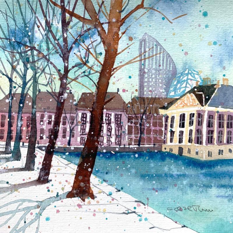 Painting NO.  23207  THE HAGUE  HOFVIJVER by Thurnherr Edith | Painting Subject matter Watercolor Urban