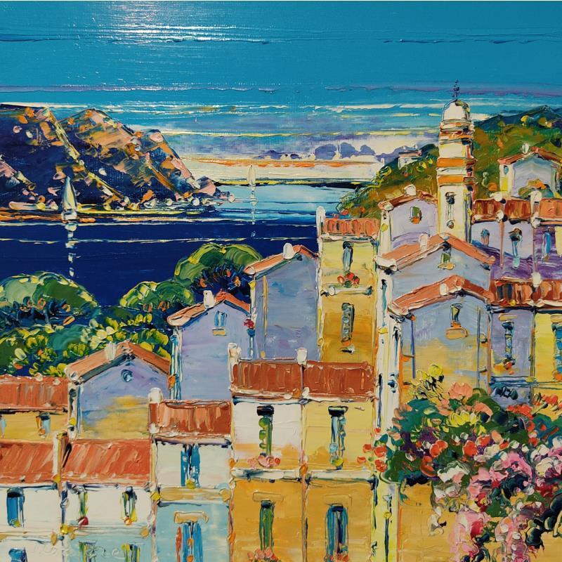 Peinture Village à Cap Corse par Corbière Liisa | Tableau Figuratif Paysages Huile