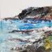 Peinture plage sauvage par Poumelin Richard | Tableau Figuratif Marine Huile
