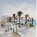 Painting nice promenade by Poumelin Richard | Painting Figurative Landscapes Watercolor Oil Acrylic