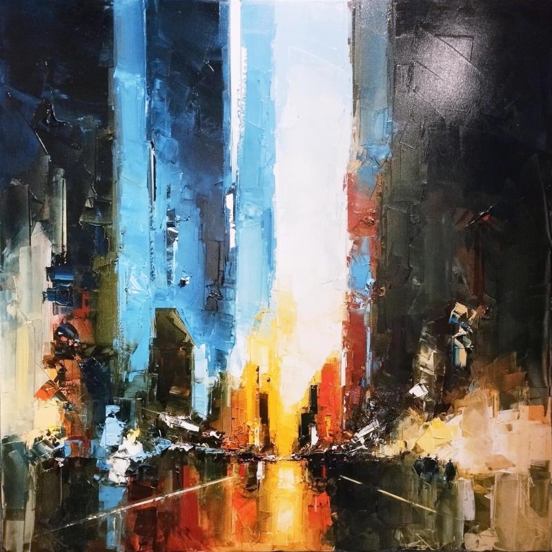 Painting Chelsea by night by Castan Daniel | Painting Figurative Oil Urban