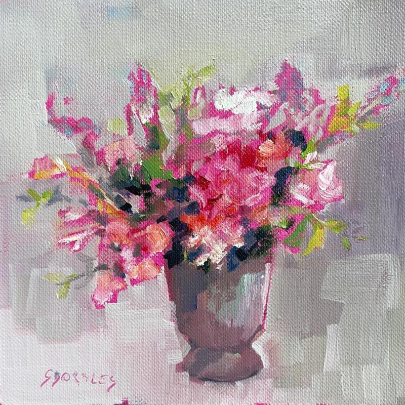 Painting Bouquet empire 2 by Morales Géraldine | Painting Figurative Still-life Oil