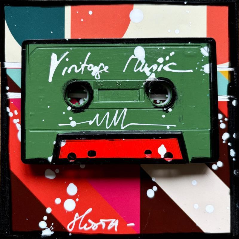 Painting Vintage Music by Costa Sophie | Painting Pop-art Acrylic, Gluing, Upcycling