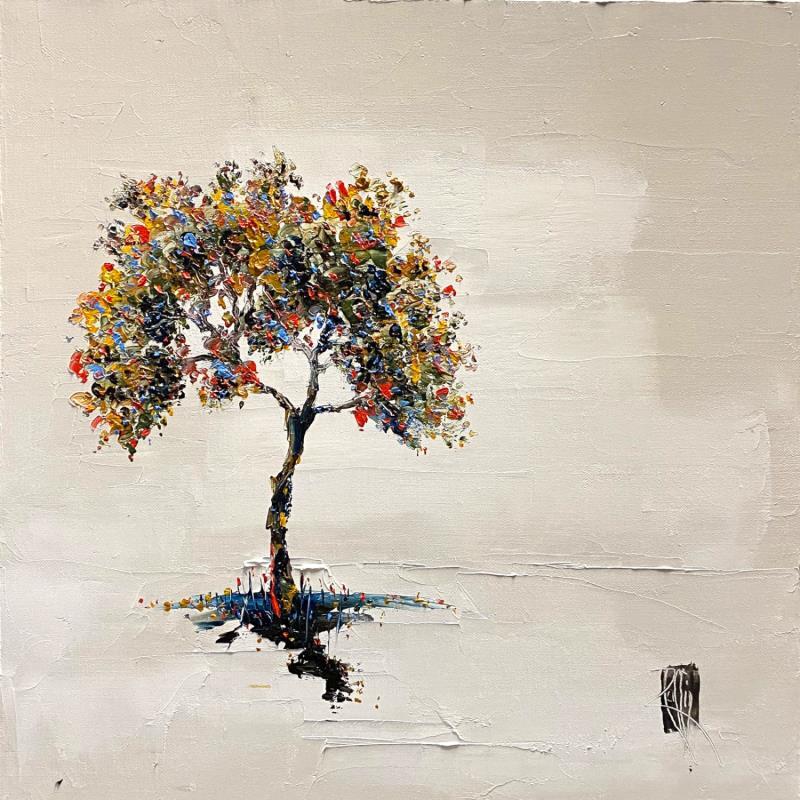 Painting Mon arbre by Raffin Christian | Painting Figurative Oil Landscapes