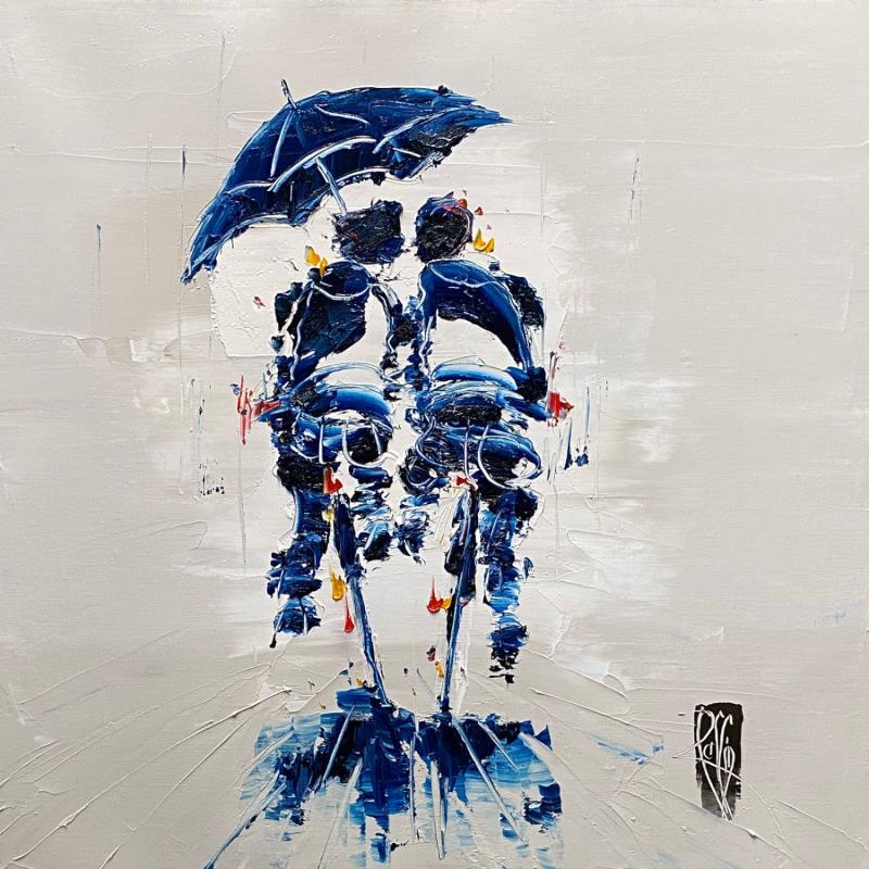 Gemälde Sous ton Parapluie von Raffin Christian | Gemälde Figurativ Alltagsszenen Öl