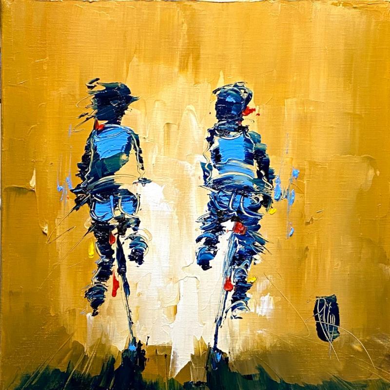 Painting Petit bonheur by Raffin Christian | Painting Figurative Oil Life style
