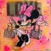 Gemälde Minnie shopping von Kikayou | Gemälde Pop-Art Pop-Ikonen Graffiti Acryl Collage