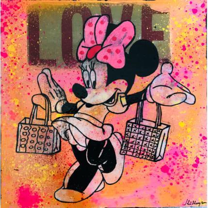 Painting Minnie shopping by Kikayou | Painting Pop-art Acrylic, Gluing, Graffiti Pop icons