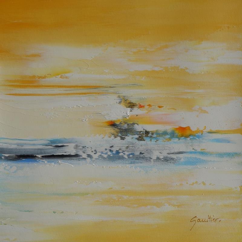 Painting Premier soleil by Gaultier Dominique | Painting Figurative Marine Oil