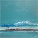 Gemälde LIGNES BLEUES von Escolier Odile | Gemälde Abstrakt Landschaften Minimalistisch Acryl