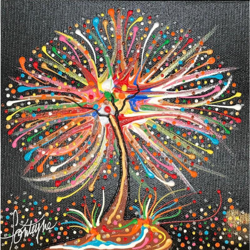 Painting Rayonner pour la paix by Fonteyne David | Painting Figurative Acrylic Nature, Pop icons