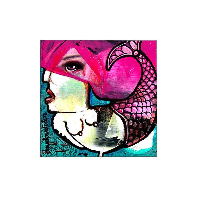 Peinture Mermaide melade par Doudoudidon | Tableau Art Singulier Acrylique