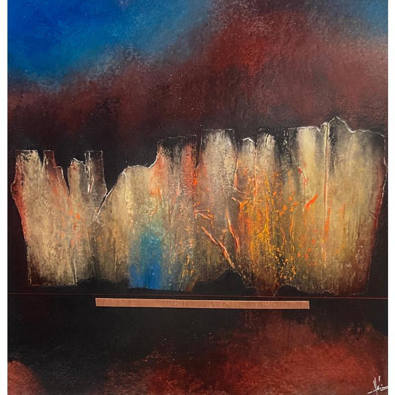 Painting Abstraction #1772 by Hévin Christian | Painting Abstract Minimalist Oil Acrylic Pastel