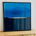 Painting Sunrise by Aurélie Lafourcade painter | Painting Abstract Marine Minimalist Acrylic Resin