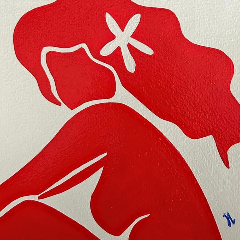 Painting Tetia n°2 by Julie-Anne | Painting Figurative Mode Nude Minimalist Acrylic