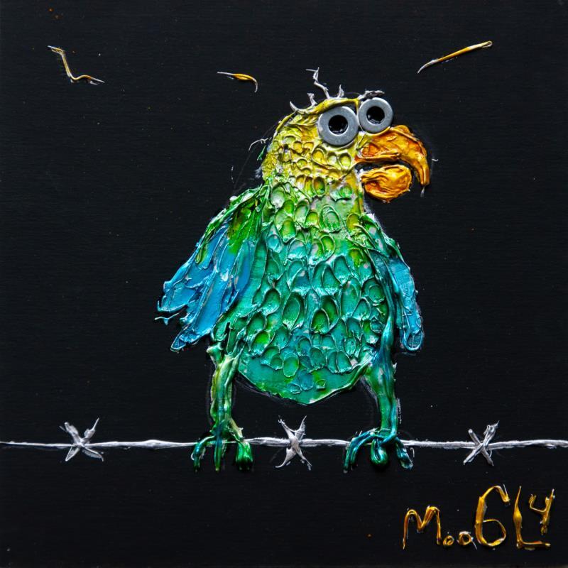 Gemälde Luminus von Moogly | Gemälde Art brut Acryl Harz