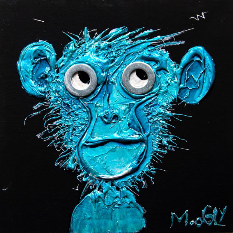 Peinture Contemplatus par Moogly | Tableau Art Singulier Animaux Acrylique Résine
