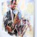 Painting Jazz Music by Silveira Saulo | Painting Figurative Music Acrylic