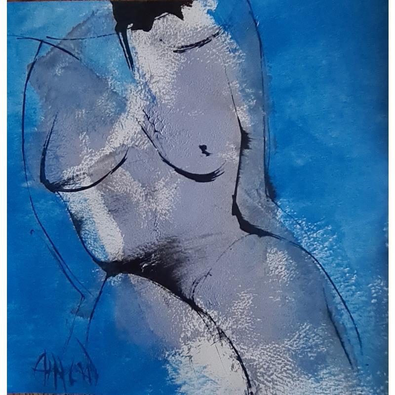 Painting Ciel 1 by Chaperon Martine | Painting Figurative Nude Acrylic