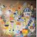 Peinture Mille et une nuits à Merveille  par Bastide d´Izard Armelle | Tableau Abstrait