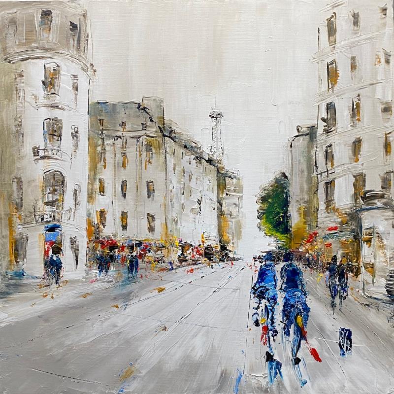 Painting Grand boulevard by Raffin Christian | Painting Figurative Oil Urban