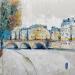 Painting Quai de Seine by Raffin Christian | Painting Figurative Urban Oil