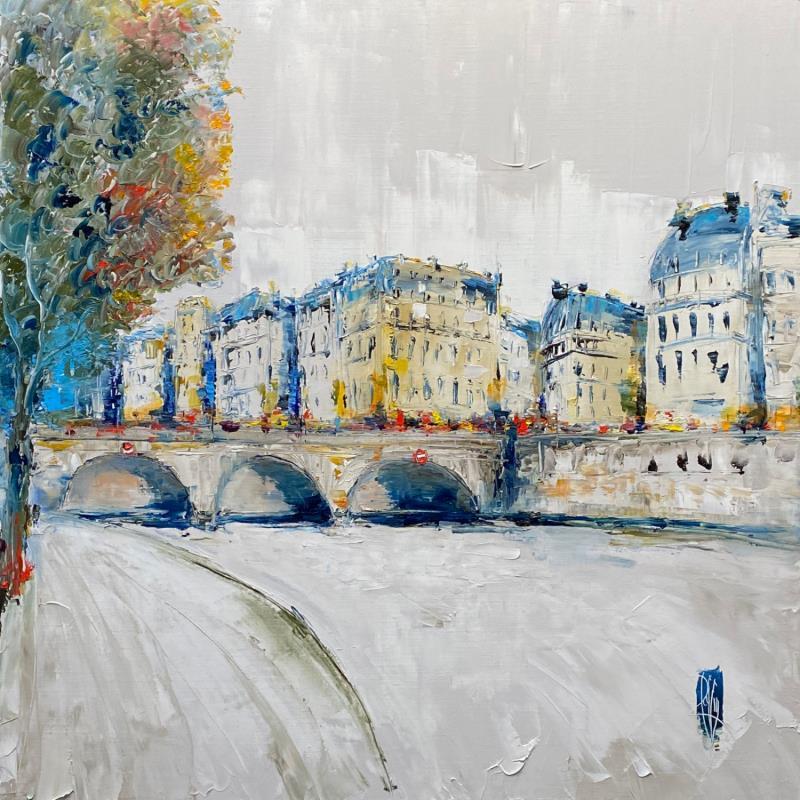 Painting Quai de Seine by Raffin Christian | Painting Figurative Oil Urban