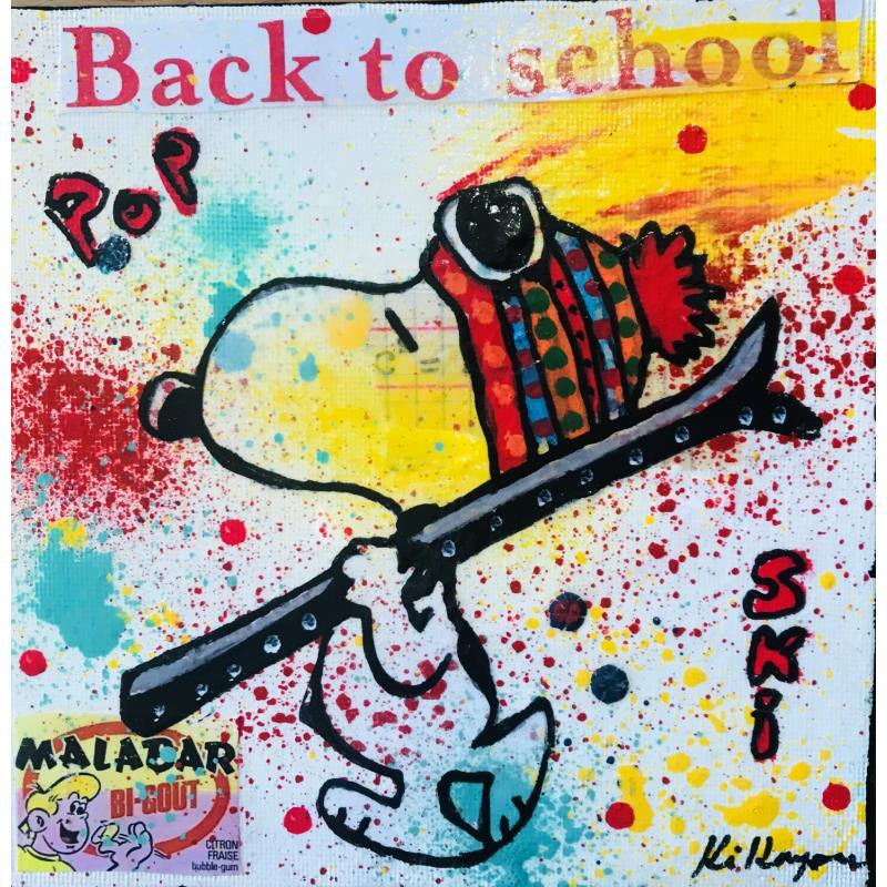 Painting Snoopy ski 2 by Kikayou | Painting Pop-art Acrylic, Gluing, Graffiti Pop icons