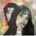 Gemälde Jane von Kikayou | Gemälde Pop-Art Pop-Ikonen Graffiti Acryl Collage