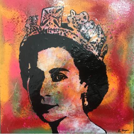 Gemälde Queen 2 von Kikayou | Gemälde Pop-Art Acryl, Collage, Graffiti Pop-Ikonen