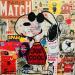 Peinture Snoopy joe cool vintage par Kikayou | Tableau Pop-art Icones Pop Graffiti Acrylique Collage