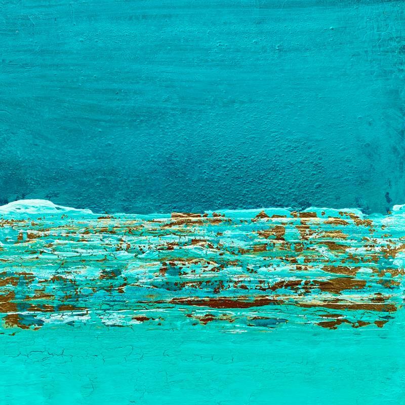 Gemälde Ice sea von Dravet Brigitte | Gemälde Abstrakt Acryl Landschaften